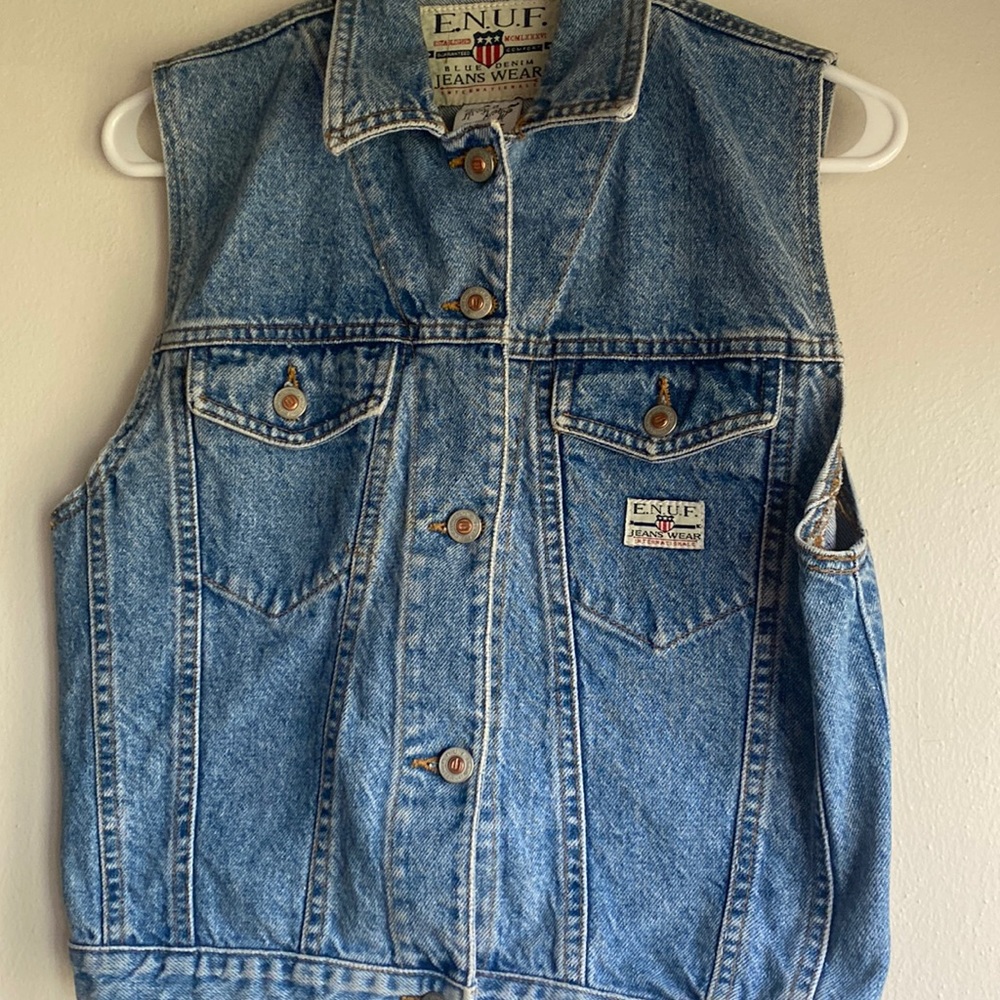Authentic Vintage ENUF 80’s Denim Vest